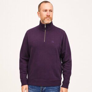 Burberry Brit Men's Purple Half Zip Pullover 100% Cotton Sweater